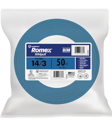 Southwire 63946821 25' 14/3 with ground Romex brand SIMpull